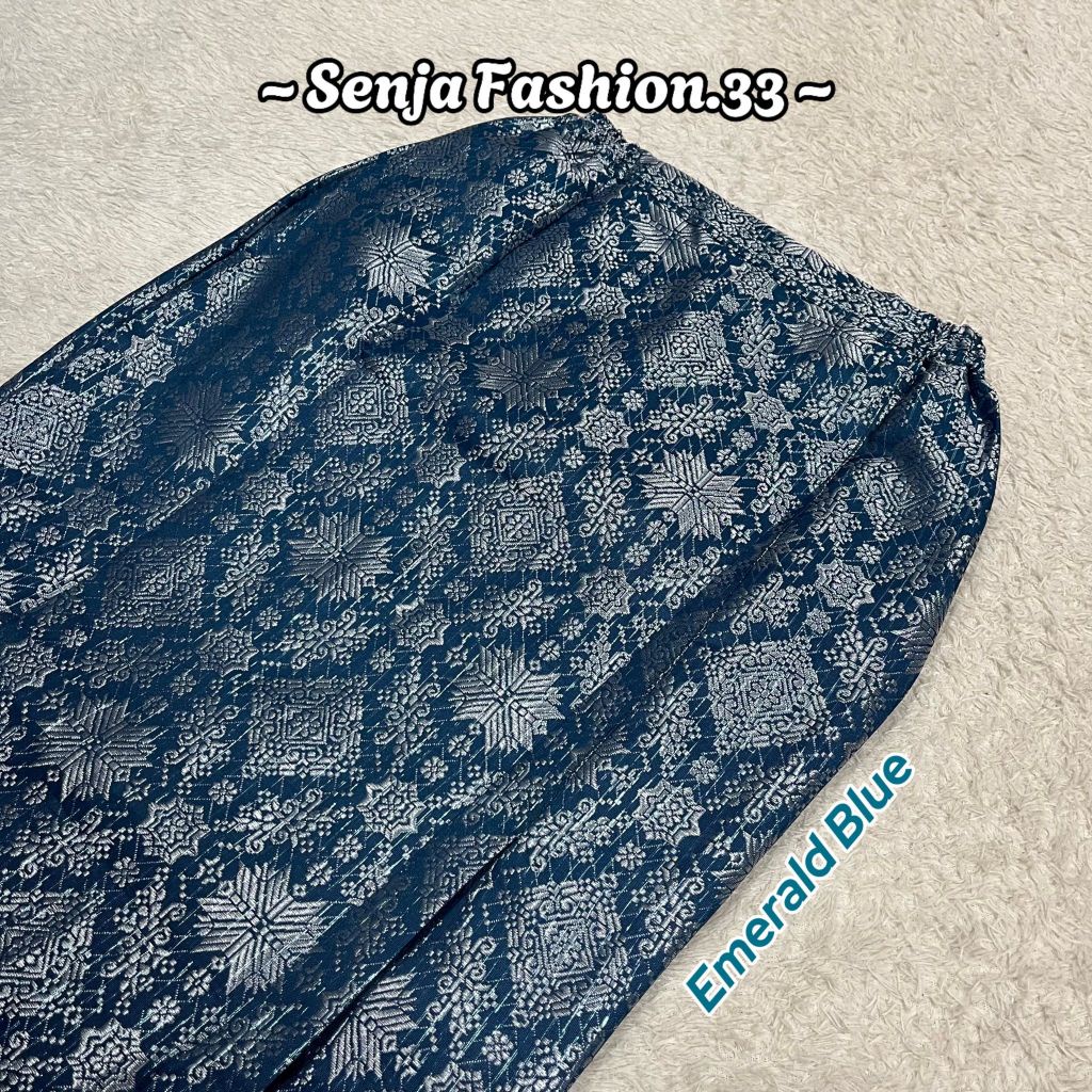 NEW Rok Songket Span Karet Kiri Dan Kanan Rok Kebaya Songket Siap Pakai Belah Depan Resleting