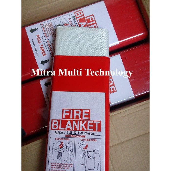 Kualitas No1 Fire Blanket - Selimut Anti Api Fire Blanket 1.8 M X 1.8 M