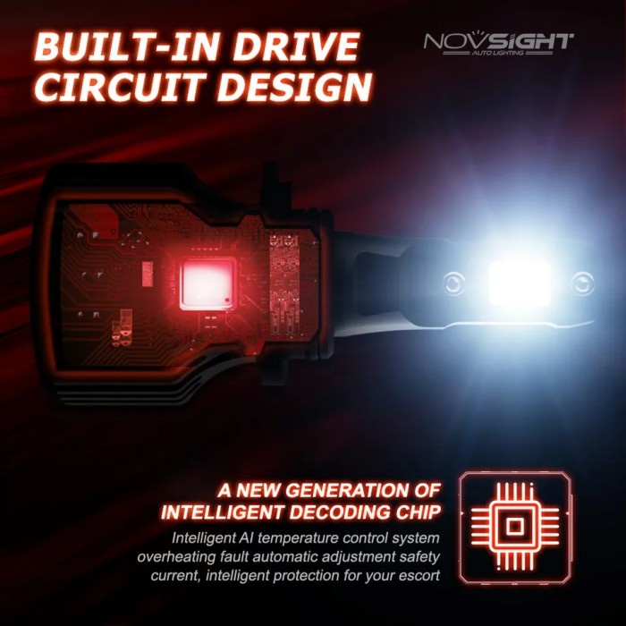 Promo Terbatas Lampu Utama Mobil Novsight N39 H4 H7 H11