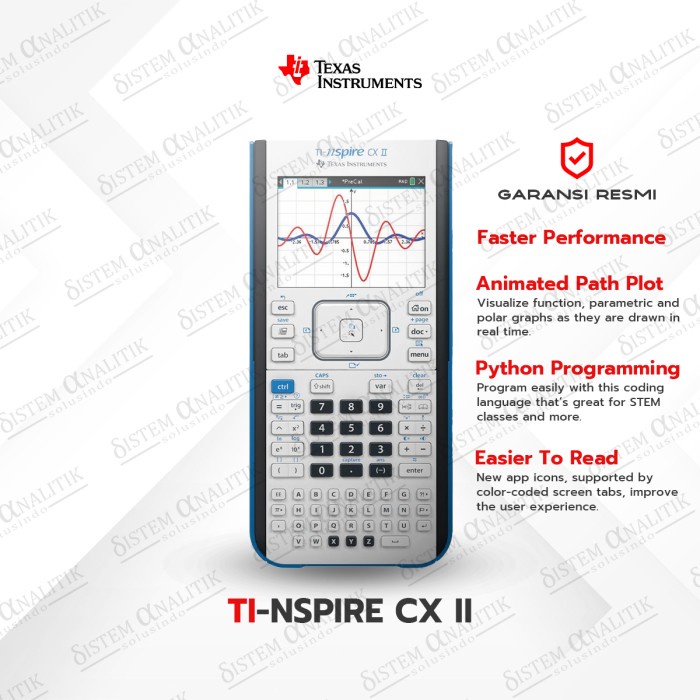 

Texas Instruments TI-Nspire CX II Graphing Calculator TERLARIS/TERMURAH/TERPOPULER