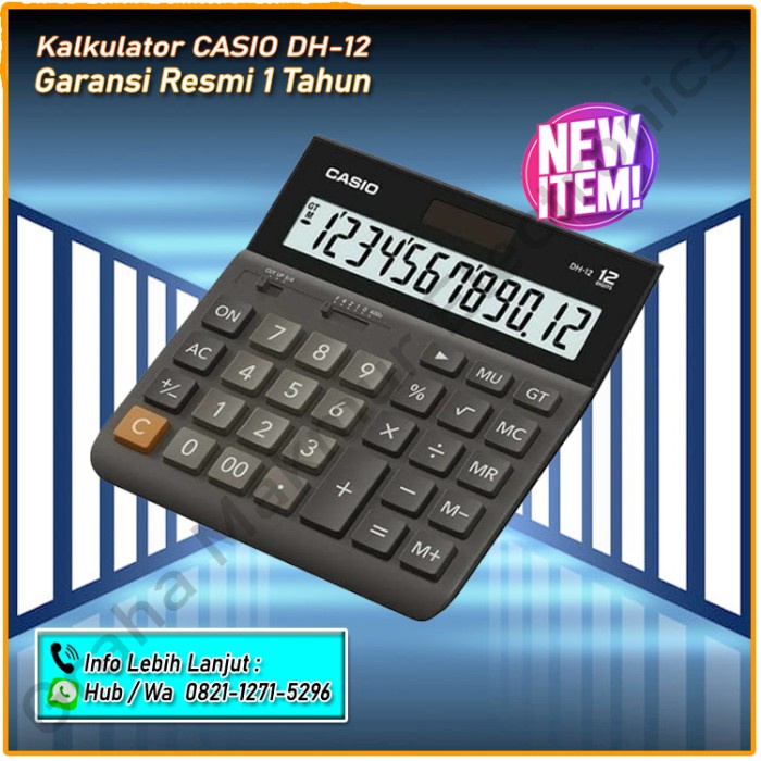 

kalkulator CASIO DH-12 TERLARIS/TERMURAH/TERPOPULER