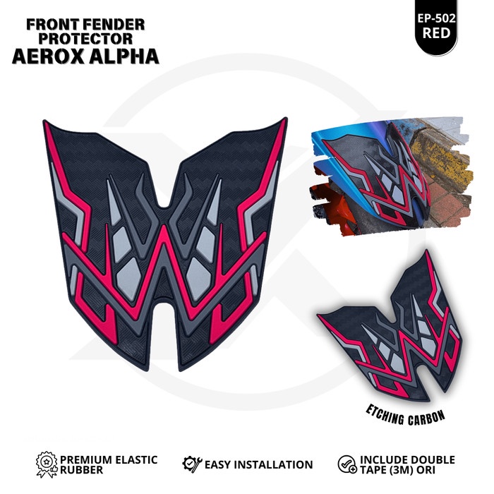 Front Fender Protector Aerox New Alpha Turbo 2025 - Karet Pelindung Spakbor Depan Exie Art