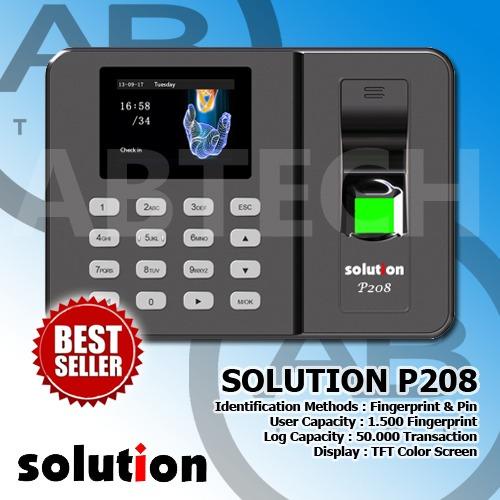 Solution P208 - Fingerprint - Mesin Absensi Sidik Jari - Solution P-208 - Solution P 208