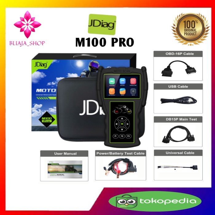 SCANNER JDIAG M100 PRO Scaner Motor Injeksi Sepeda Motor OBD1 & OBD2