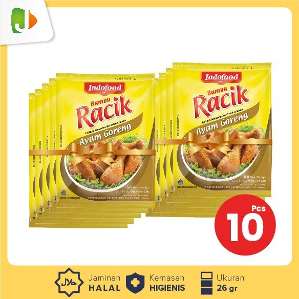 

TERLENGKAP Indofood Bumbu Racik Ayam Goreng - 1 renceng 10 sachet