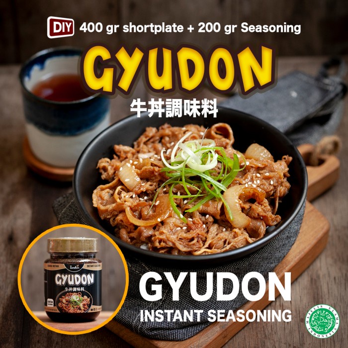 

KOMPLIT Bumbu Instan Gyudon ( Japanese Beef Bowl ) - ala Yoshinoya Beef Halal