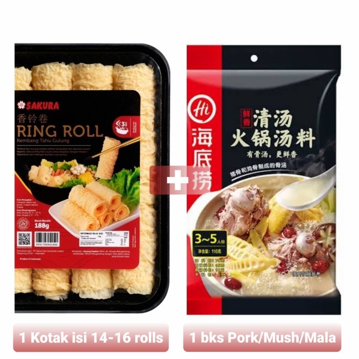 

STOK TERBATAS Paket SALE HAIDILAO Bumbu Hotpot Shabu + Kembang Tahu Roll SAKURA