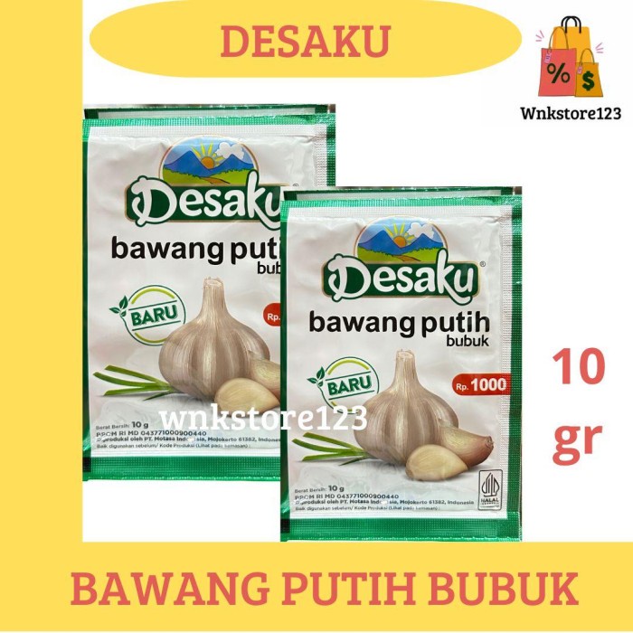 

BERKUALITAS Desaku bawang putih bubuk 1renceng(12sachet) bumbu masak instan 10gram