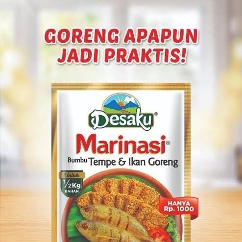 

TERJAMIN Desaku Marinasi Bumbu Ikan Tempe Goreng Sachet (1 pack isi 13 Sachet)