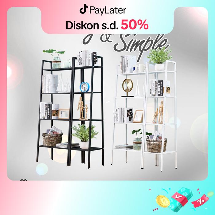 [COD] ES Rak Buku Rak Display Rak Aesthetic Rak Kamar Rak Pajangan Furniture Lemari Besi Estetik