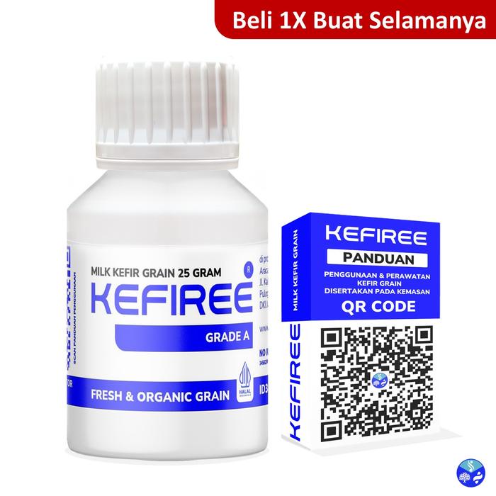 

terbaru !!! kefiree kefir susu grains 25 gr grade a organik fresh live ready