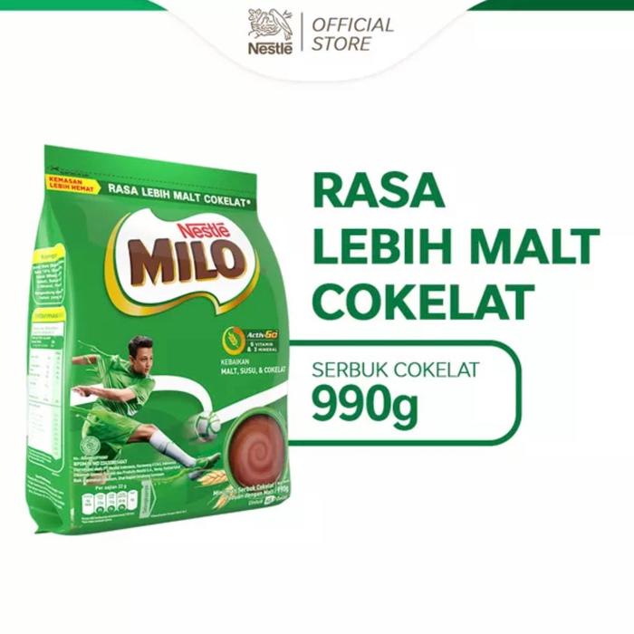 

terbaru !!! milo active go 990gr susu nestle ready