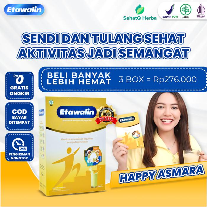

terbaru !!! etawalin sendi & tulang sehat 3 box @200gr bahan minuman susu bubuk dairy milk kambing