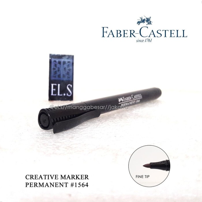 

JTTOP" FABER CASTELL CREATIVE MARKER PERMANENT BLACK