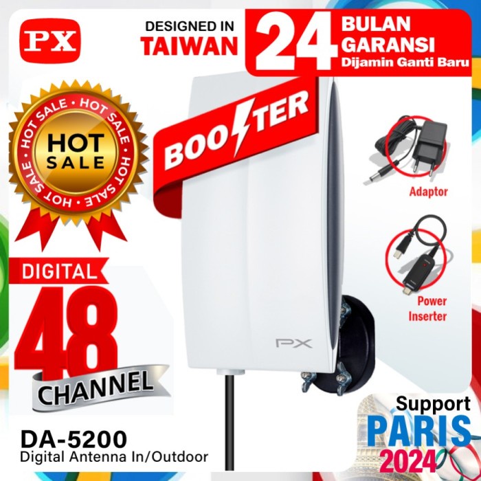 ASLI PX Antena TV Digital Indoor DA-5200 Outdoor Antenna DA5200