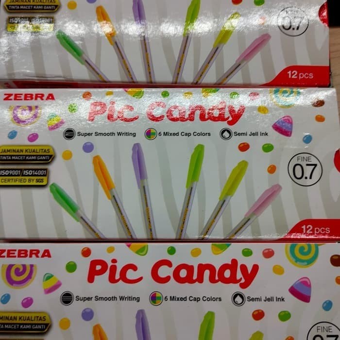 

JTTOP" PEN ZEBRA PICCOLO PENA, PULPEN 0.7 HITAM / PIC-CANDY 1 KOTAK / 1 LUSIN