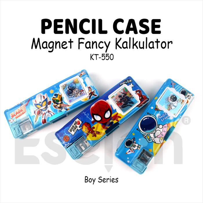 

JTTOP" KOTAK PENSIL MAGNET KALKULATOR + RAUTAN KT-550 / TEMPAT PENSIL MAGNET