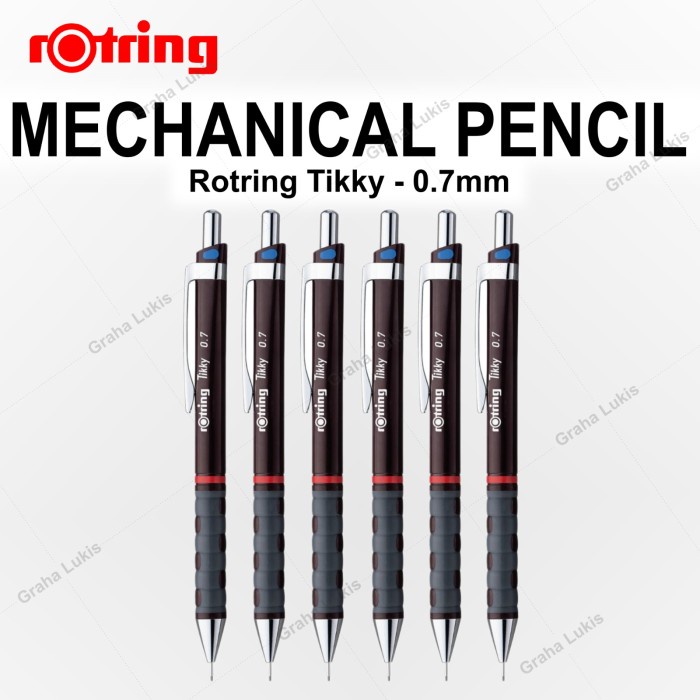 

JTTOP" ROTRING TIKKY MECHANICAL PENCIL 0.7 MM - BURGUNDY