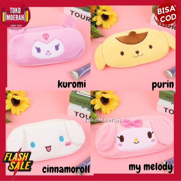 

JTTOP" KOTAK PENSIL SANRIO KUPING V1 TEMPAT PENSIL KAIN SANRIO KUROMI PURIN