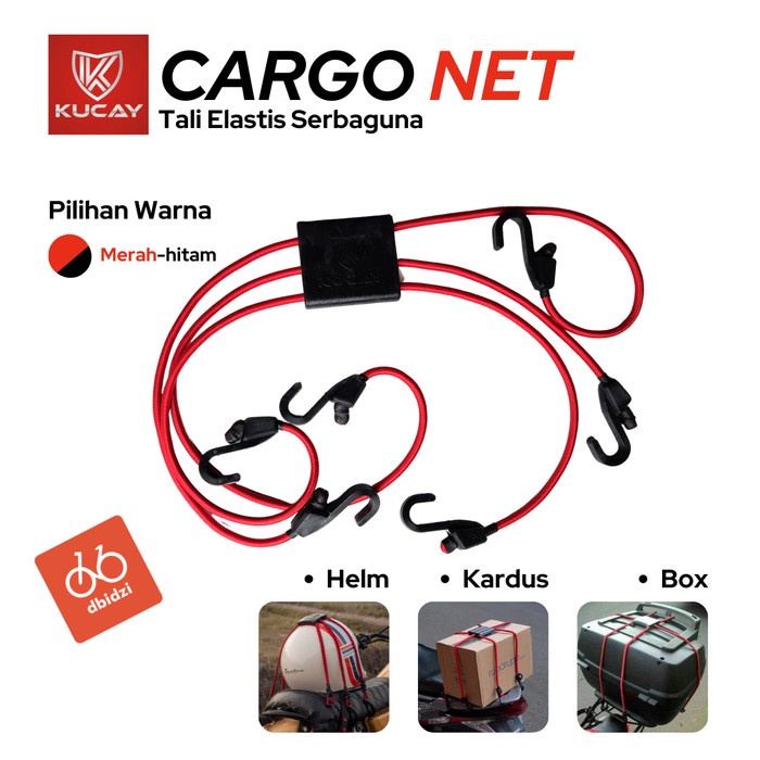 Tali Jaring Helm Motor Box Cargo Duffle Bag KUCAY Original Elastis