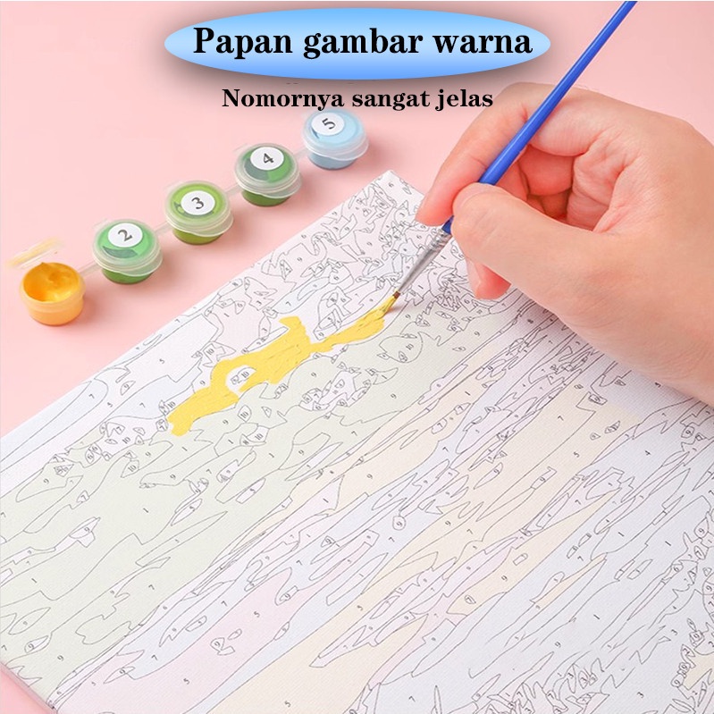 

Grosir Terbaru Bisa Cod!!!Canvas Painting By Number 30X30 Cm / Melukis Mewarnai Kanvas Nomor