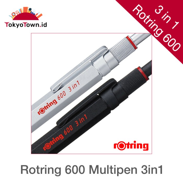

HJK Rotring 600 3in1 Multipen Ballpoint Mechanical Pencil