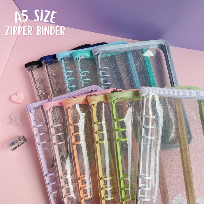 

Zipper Photocard Binder 6 Ring A5 / Binder Album Photocard Polaroid