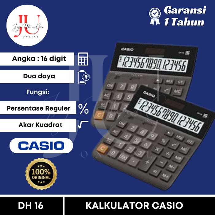 

Kalkulator Casio DH-16 Original TERLARIS/TERMURAH/TERPOPULER