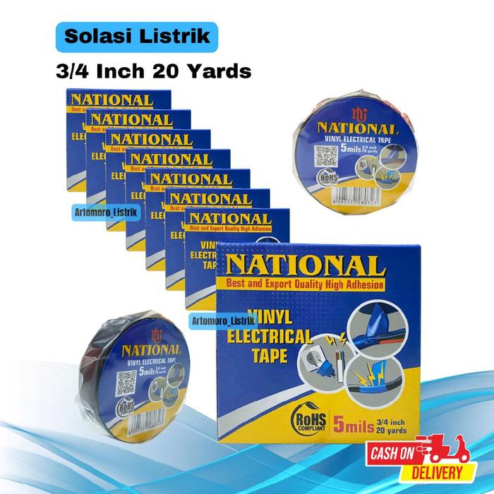 (isi 10pcs) solasi national/solasi listrik national/solasi hitam