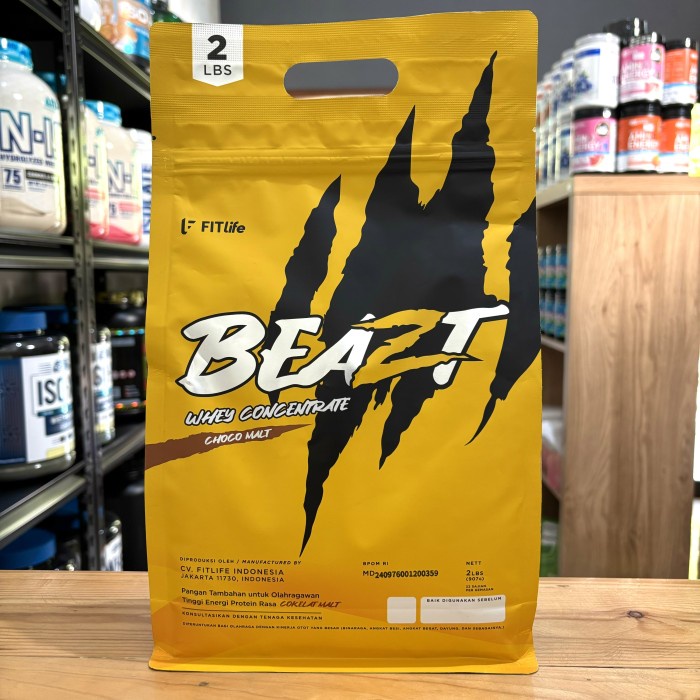 Fitlife Nutrition Beazt Whey Protein 2Lbs Whey Protein Concentrate Fitlife Beast Whey New