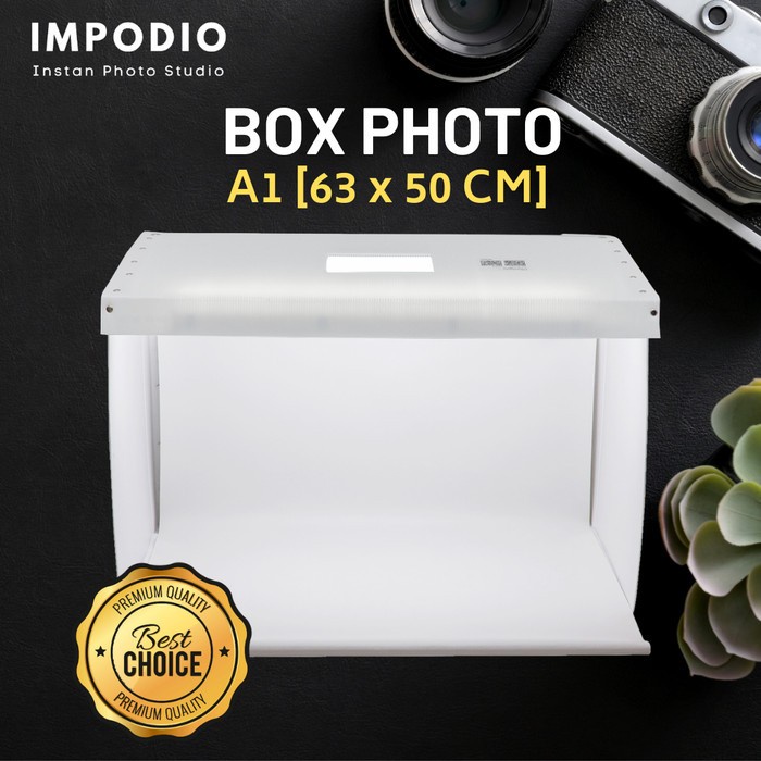 PROMO mini studio box photo Ukuran A1 - (Paket dengan alasfoto)