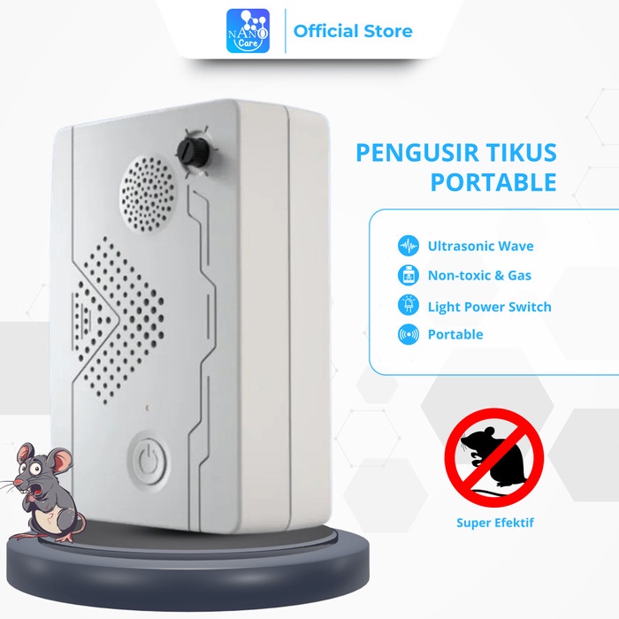 Alat Pengusir Tikus Elektrik Ultrasonic Portable Rechargeable Listrik