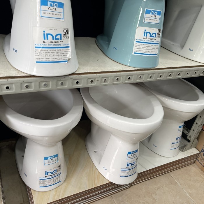 TERLARIS Closet duduk INA C 16 tanpa tutup wash down toilet C16 duduk siram