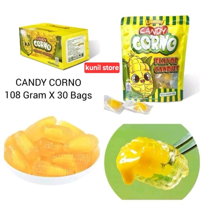 

[ PAKET RESELLER 1 DOS/30BKS ] HALAL Permen LIANGGUI JAGUNG Buah Jelly Kupas Rasa Jagung Candy Jeli