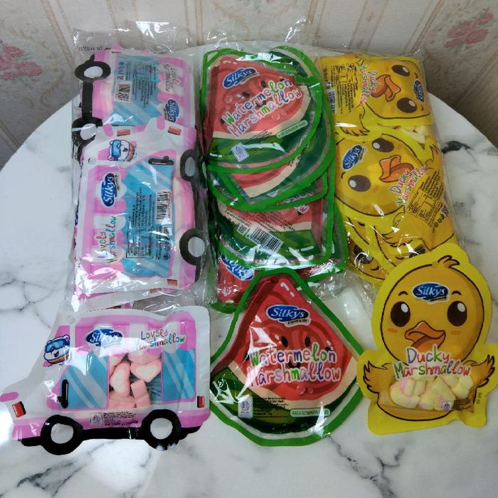 

PAKET 3 PACK SILKYS MARSHMALLOW RASA SEMANGKA,YOGURT MIX JERUK & YOGURT MIX STRAWBERRY (30PCS/3PACK