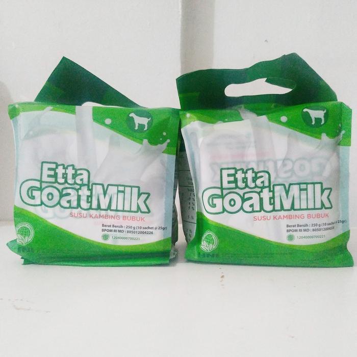 

Susu Kambing Etawa Etta Goat Milk Asli HNI / HPAI Isi 10 Sachet