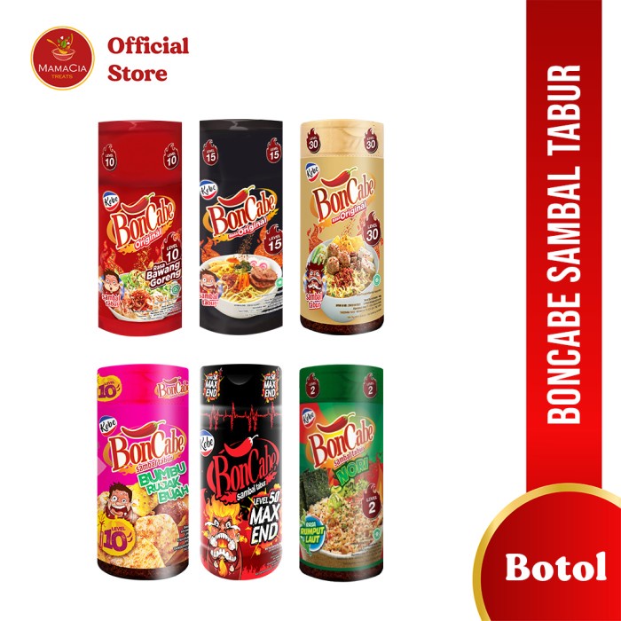 

Sale! Kobe Boncabe Sambal Tabur Botol Level 10 15 30 50 Cabe Tabur Bubuk