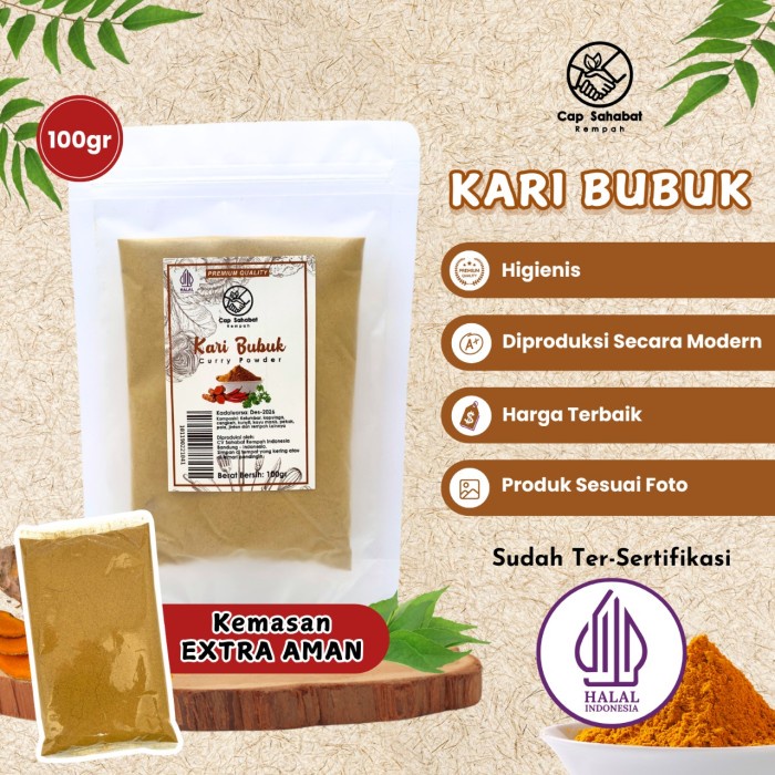 

Sale! 100Gr Kari Bubuk / Bumbu Kari / Curry Powder / Rempah / Jsr 100%