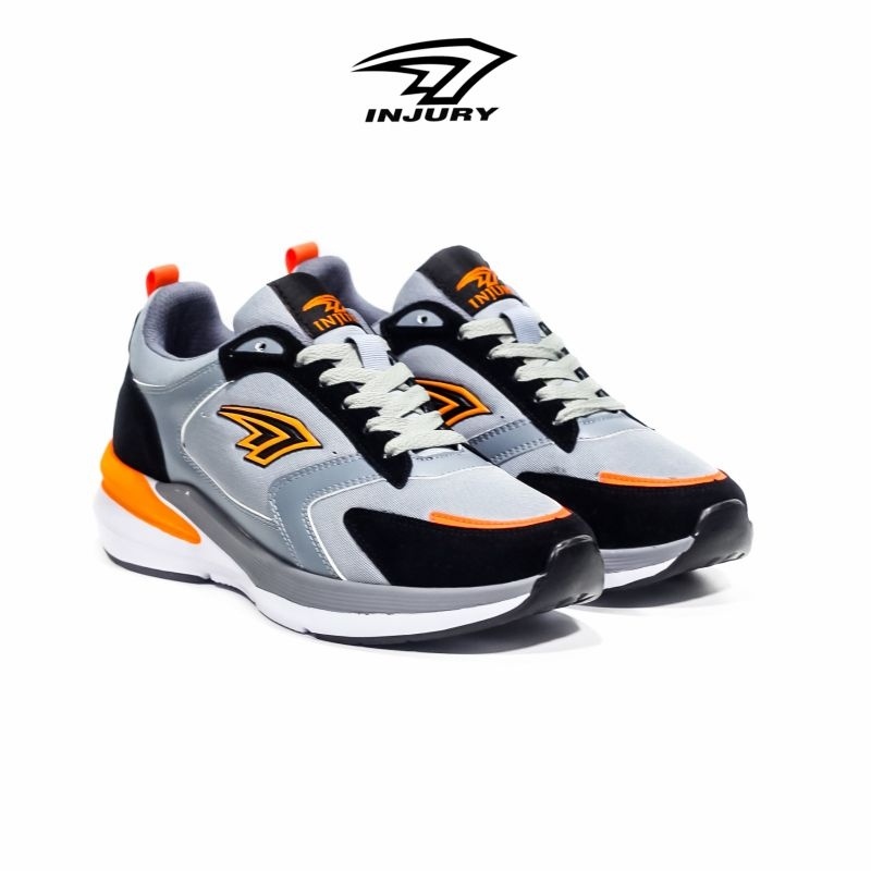 NEW PRODUCT Injury - Sepatu Running Pria Wanita Sepatu Sneakers Injury Everest Abu Oren
