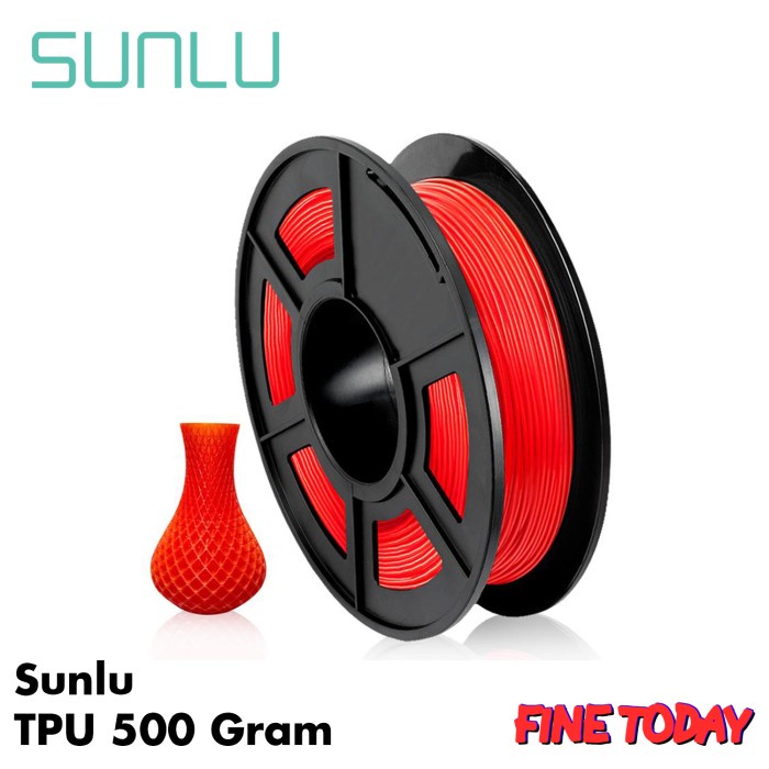 SUNLU 3D Printer Filament TPU 95A Flexible 500 gram Original Import