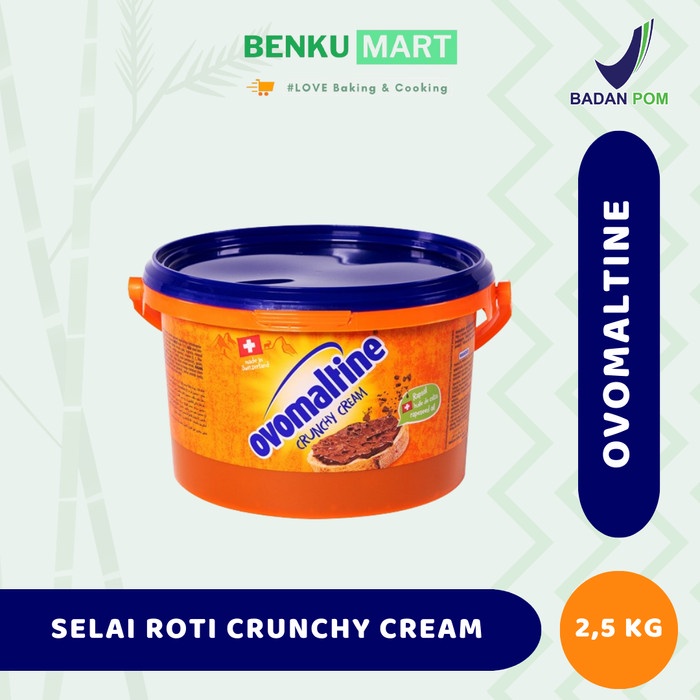 

Selai Ovomaltine Crunchy Cream 2.5 Kg Harga Ekonomis Murah Kemasan Ember Pail 2,5 Kilo Gram HALAL