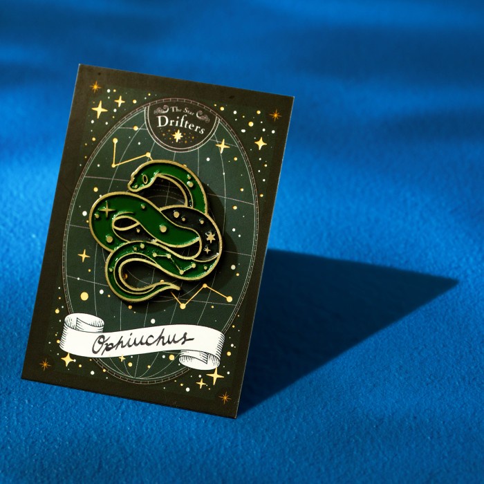

Terlaris Ophiuchus: The Coiled Serpent, Snake Constellation Enamel Pin SALE