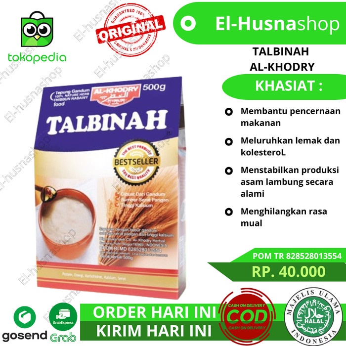 

Talbinah Al Khodry 500gr Tepung Gandum Obat Asam Lambung Ampuh Asli