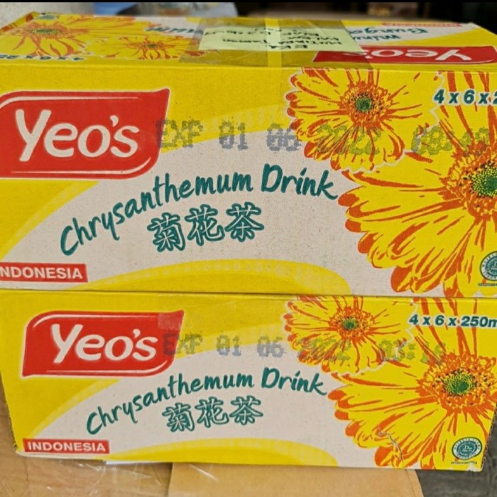 

yeos chrysanthemum teh kembang kotak 1 dus isi 24 kotak