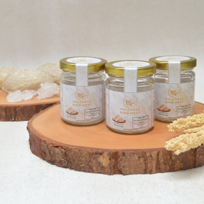 

Sarang Burung Walet Wellness Bird Nest dgn/tanpa Gula Batu(3 jar) -35%