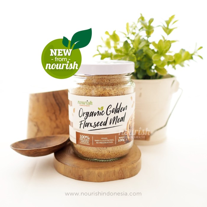 

Nourish Indonesia, Organic Golden Flaxseed Meal 120 gr