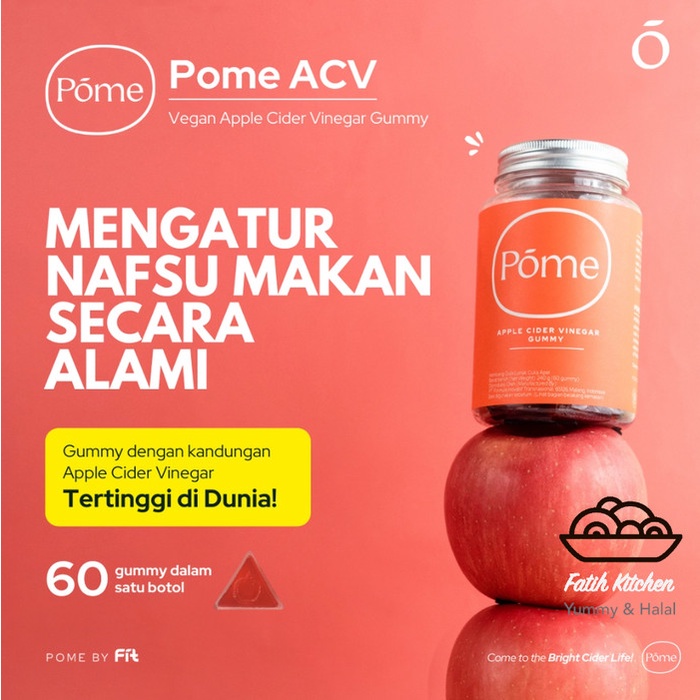 

Pome ACV Gummy Cuka Apel Apple Cider Vinegar Suplemen Diet Vegan Detox