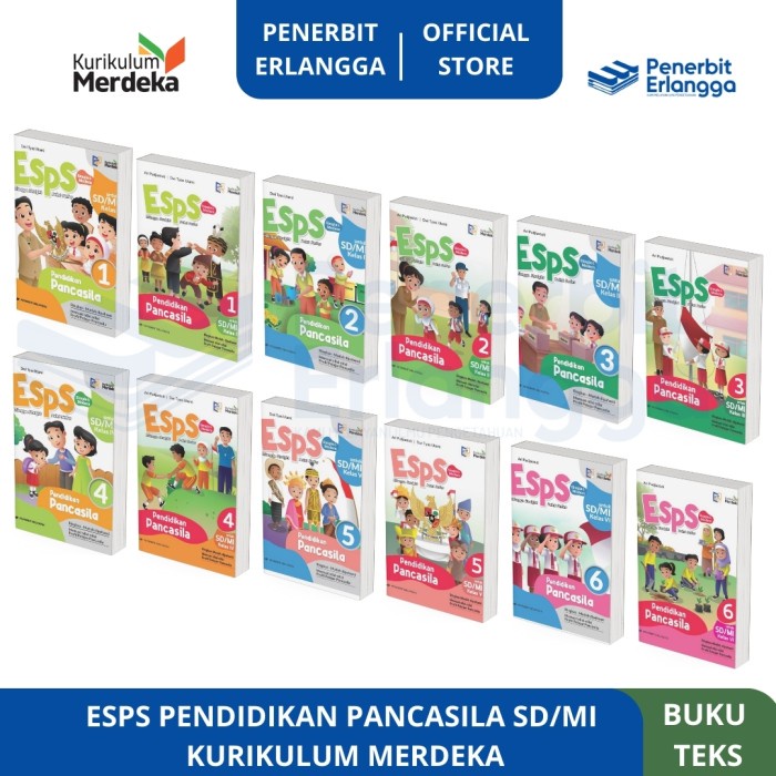 

SALE !!! [ERLANGGA OFFICIAL] ESPS PENDIDIKAN PANCASILA SD/MI KELAS 1 2 3 4 5 6 KURIKULUM MERDEKA