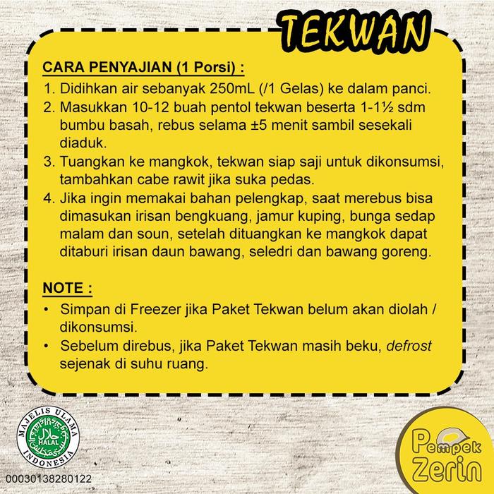 

SALE !!! TEKWAN KHAS PALEMBANG BUMBU KALDU UDANG (6-7 PORSI), 100% IKAN TENGGIRI, VAKUM FROZEN FOOD