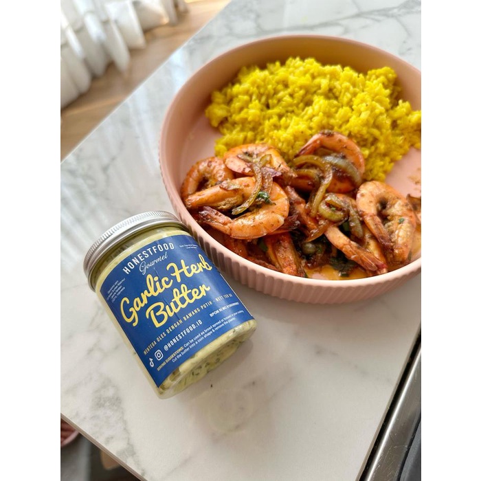 

SALE !!! GARLIC HERB BUTTER - MENTEGA BAWANG PUTIH HONESTFOOD, BAHAN MAKANAN BAKING MASAKAN, OLESAN